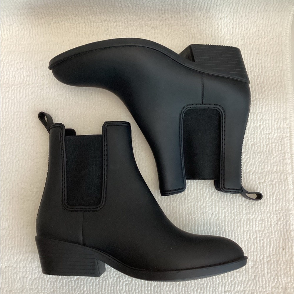 New Jeffrey Campbell Black Ankle rain Boots